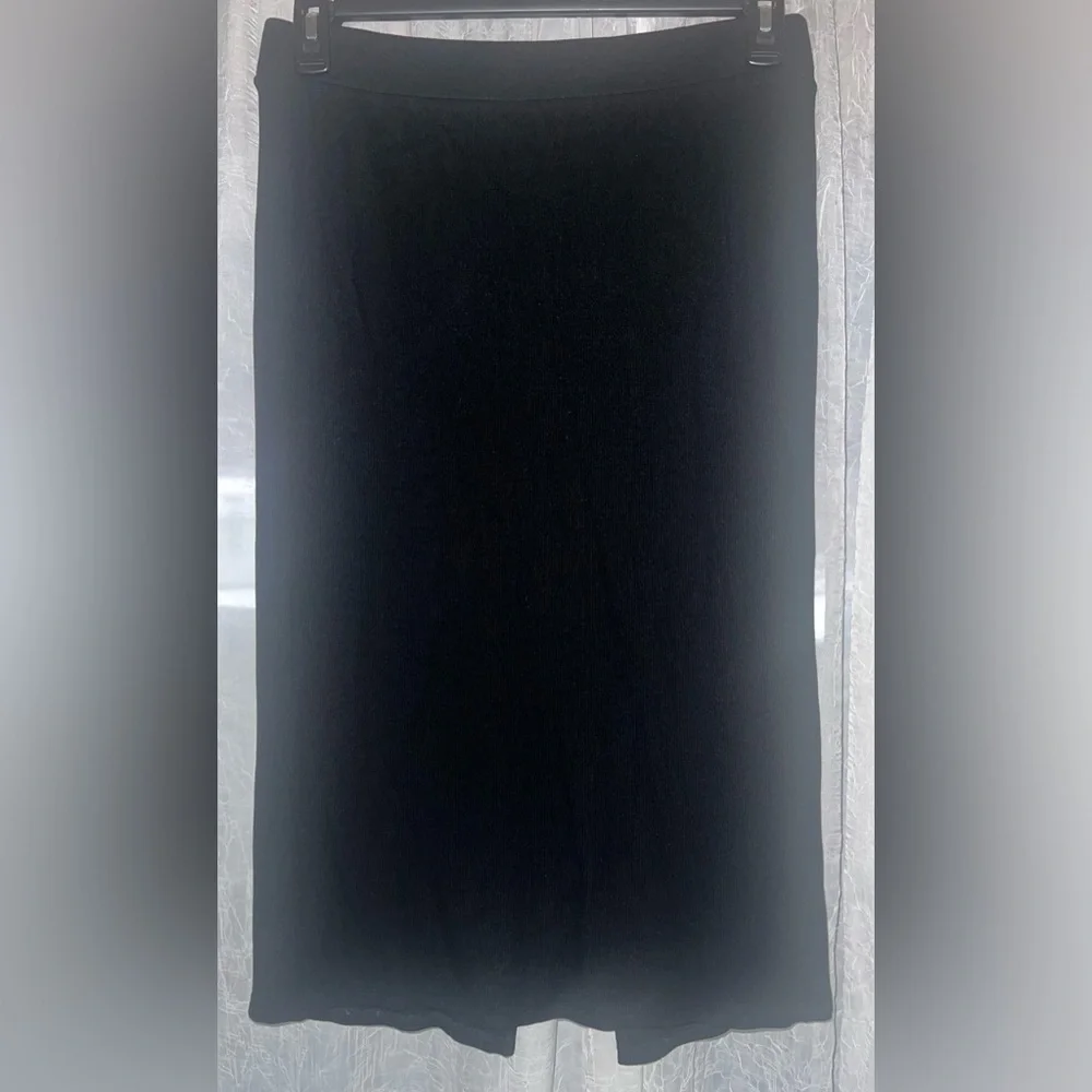 Marine Layer black Lexi ribbed midi skirt size XL